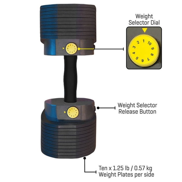 MX Select 30lb Adjustable Dumbbell System MX30