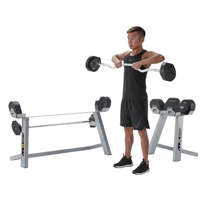 MX Select Adjustable Barbell & EZ Curl Bar MX80